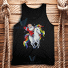 Santa Riding Unicorn Christmas Tank Top Adult Size S-2XL