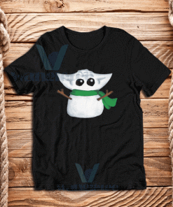 Christmas Snow Baby Yoda T-Shirt Adult Size S - 3XL