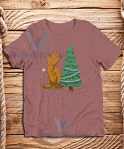 Dinosaurs Struggle Christmas T-Shirt Adult Size S - 3XL