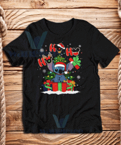 Ho Ho Ho Stitch Christmas T-Shirt Adult Size S - 3XL