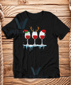 Wine At Funny Christmas T-Shirt Unisex Adult Size S - 3XL