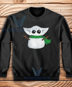 Christmas Snow Baby Yoda Sweatshirt Adult Size S-3XL