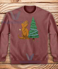 Dinosaurs Struggle Christmas Sweatshirt Unisex Adult Size S-3XL