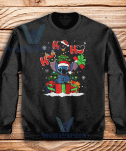 Ho Ho Ho Stitch Christmas Sweatshirt Adult Size S-3XL