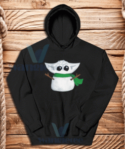 Christmas Snow Baby Yoda Hoodie Adult Size S-3XL