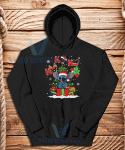 Ho Ho Ho Stitch Christmas Hoodie Unisex Adult Size S-3XL