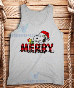 Snoopy Merry Christmas Tank Top Unisex Adult Size S-2XL