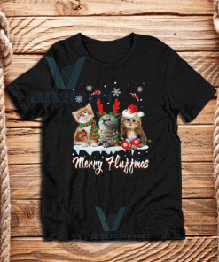 Merry Fluffmas Cute T-Shirt Adult Size S - 3XL