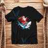 Santa Clause on Shark T-Shirt Adult Size S - 3XL