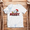 Snoopy Merry Christmas T-Shirt Adult Size S - 3XL