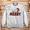 Snoopy Merry Christmas Sweatshirt Unisex Adult Size S-3XL