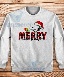 Snoopy Merry Christmas Sweatshirt Unisex Adult Size S-3XL