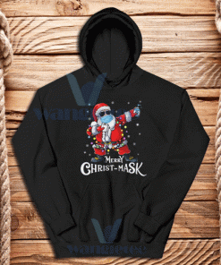 Christmas Santa Dab With Mask Hoodie Adult Size S-3XL