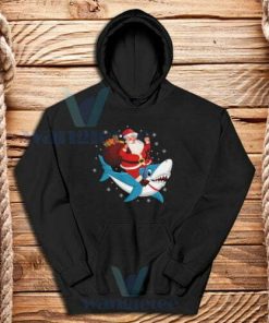 Santa Clause on Shark Sweatshirt Adult Size S-3XL