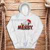 Snoopy Merry Christmas Hoodie Adult Size S-3XL