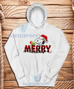 Snoopy Merry Christmas Hoodie Adult Size S-3XL