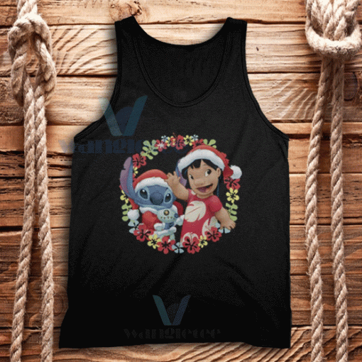 Lilo And Stitch Christmas Tank Top Adult Size S-2XL