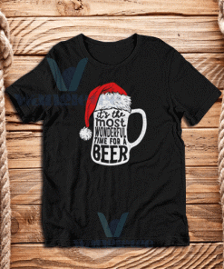 Santa Claus Beer Christmas T-Shirt Unisex Adult Size S - 3XL