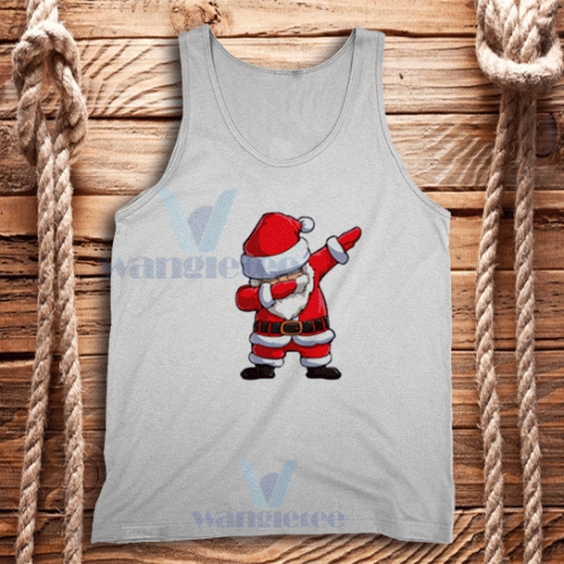 Dabbing Santa Christmas Tank Top Adult Size S-2XL