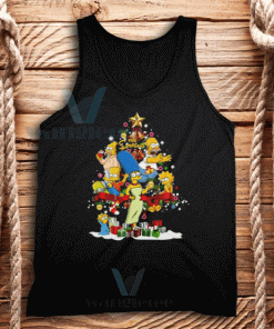 Simpsons Christmas Tree Tank Top Adult Size S-2XL