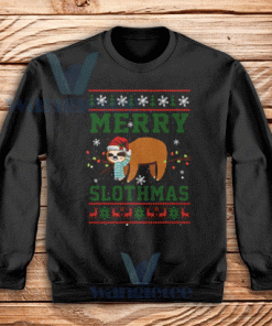 Merry Slothmas Sweatshirt Unisex Adult Size S-3XL