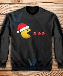 Pac Man Christmas Sweatshirt Unisex Adult Size S-3XL