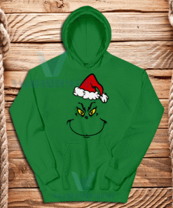Face Grinch Christmas Hoodie Unisex Adult Size S-3XL