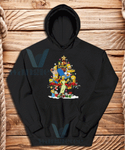 Simpsons Christmas Tree Hoodie Unisex Adult Size S-3XL