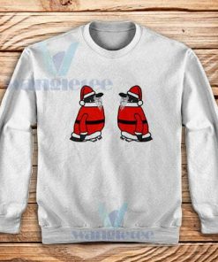 Cute Penguins Christmas Sweatshirt Adult Size S-3XL