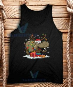 Hippo Christmas Light Tank Top Unisex Adult Size S-2XL