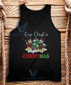 Mickey Mouse Keep Christmas Tank Top Adult Size S-2XL