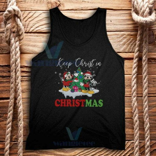 Mickey Mouse Keep Christmas Tank Top Adult Size S-2XL