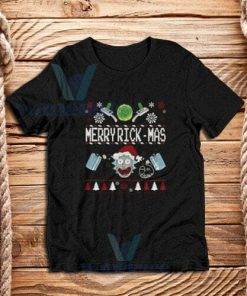 Merry Rickmas Christmas T-Shirt Unisex Adult Size S - 3XL