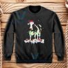 Cow Santa Hat Christmas Sweatshirt Adult Size S-3XL