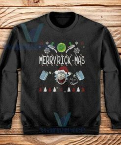 Merry Rickmas Christmas Sweatshirt Adult Size S-3XL