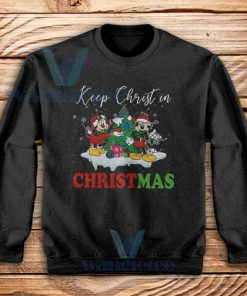 Mickey Mouse Keep Christmas Sweatshirt Adult Size S-3XL