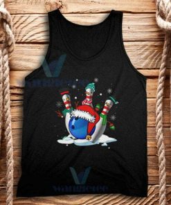 Bowling With Christmas Tank Top Adult Size S-2XL