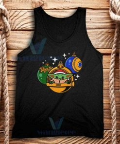 Christmas Baby Yoda Cute Tank Top Adult Size S-2XL