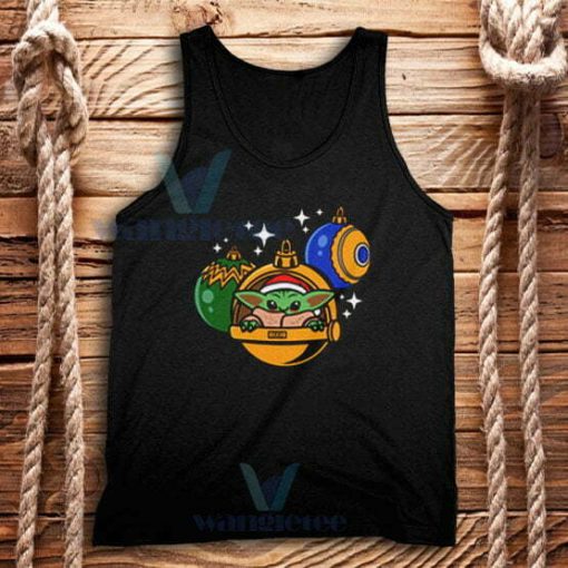 Christmas Baby Yoda Cute Tank Top Adult Size S-2XL