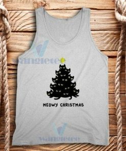 Cute Meowy Christmas Tank Top Adult Size S-2XL