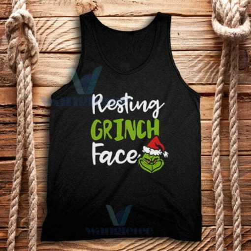 Resting Grinch Christmas Tank Top Adult Size S-2XL