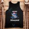 Santa Shark Christmas Tank Top Adult Size S-2XL