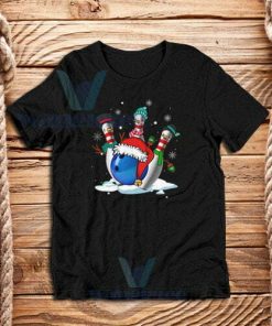 Bowling With Christmas T-Shirt Unisex Adult Size S - 3XL