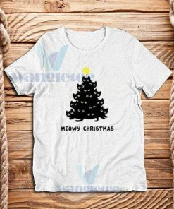 Cute Meowy Christmas T-Shirt Unisex Adult Size S - 3XL