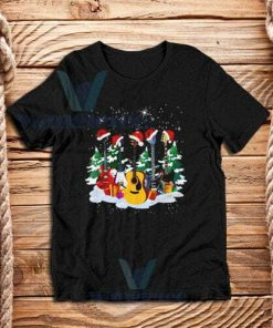 Guitar Hat Christmas T-Shirt Unisex Adult Size S - 3XL