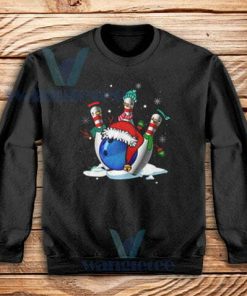 Bowling With Christmas Sweatshirt Adult Size S-3XL