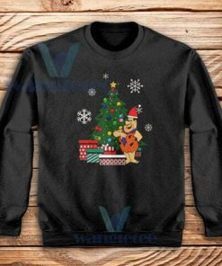 Fred Flintstone Christmas Sweatshirt Adult Size S-3XL