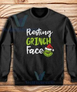 Resting Grinch Christmas Sweatshirt Adult Size S-3XL