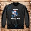 Santa Shark Christmas Sweatshirt Adult Size S-3XL