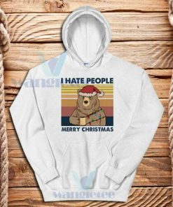 Hate People Christmas Hoodie Unisex Adult Size S-3XL